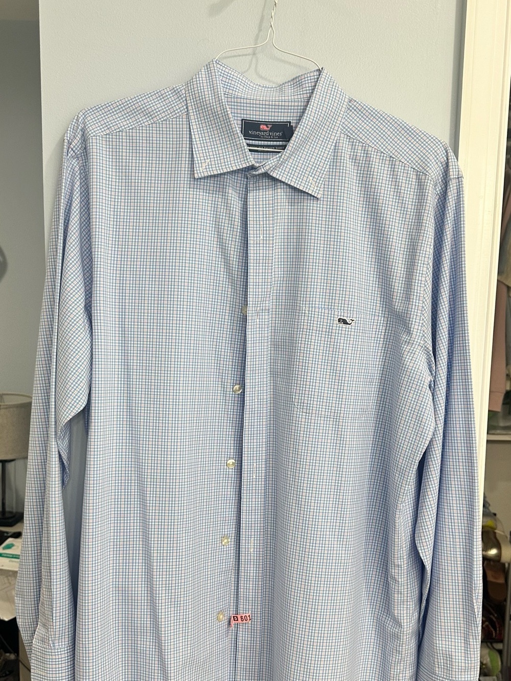 Vineyard Vines Blue & White Windowpane Button-Down Shirt